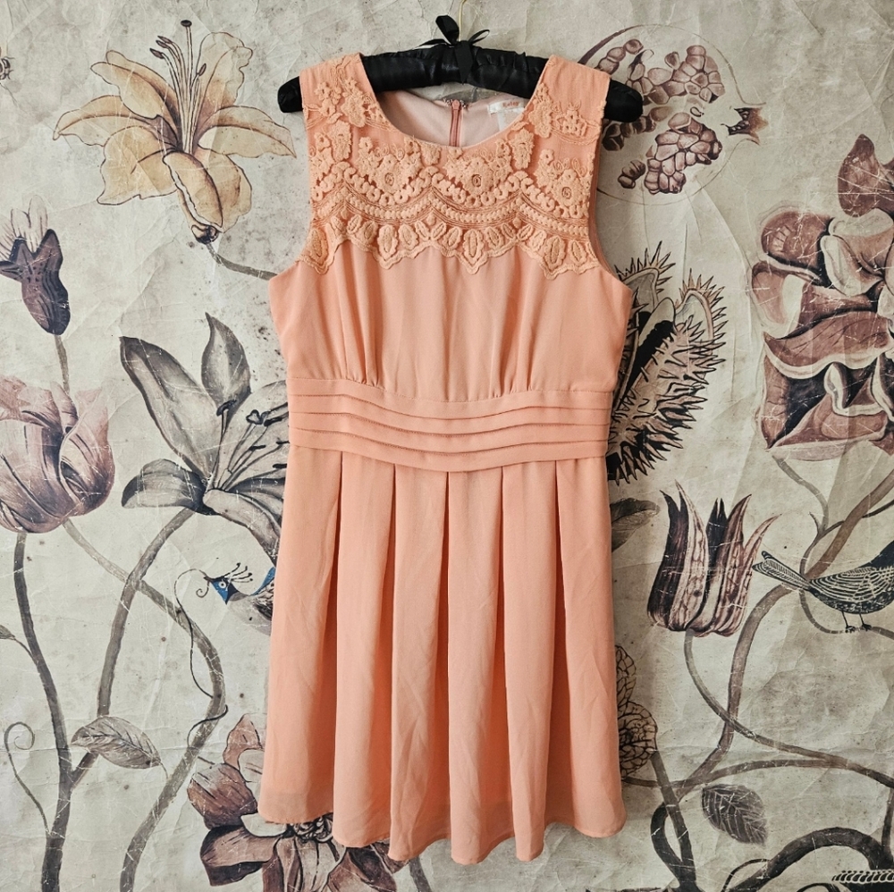 peach modcloth esley dress